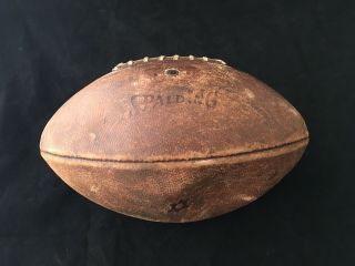 Vintage 1940 ' s Spalding J5 - V Leather Pigskin Football 3