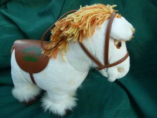 Vtg 1984 Cpk Plush Show Pony White Spotted Horse Saddle/bridle Cabbage Patch Kid