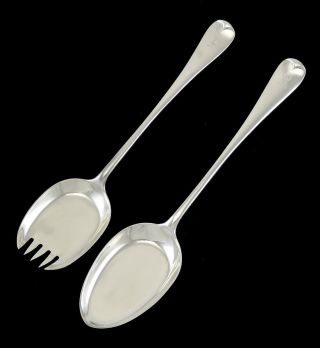 Antique 1904 English Sterling Silver Crichton Bros Salad Serving Fork/spoon Set