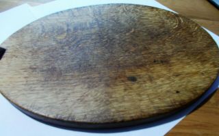 1960s Robert Thompson Mouseman Oak cheeseboard,  patina 4