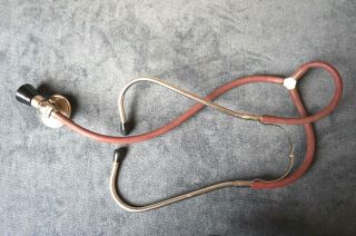 Antique Medical Doctors Physicians Binaural Stethoscope Hearing Device Bell Type
