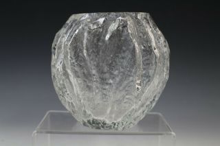 Mcm Tapio Wirkkala For Rosenthal Studio Line Crystal Glass Ice Globe Vase