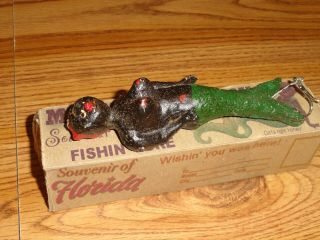 Vintage Fishing Lure Wooden Politically Incorrect Fishing Lure Black Americana