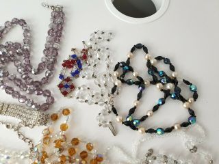 Antique or Vintage Crystal Style Costume Jewellery Necklaces Bundle Joblot 4