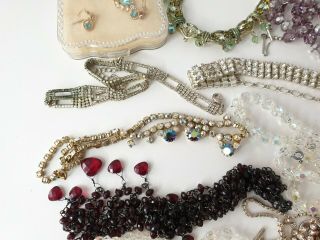 Antique or Vintage Crystal Style Costume Jewellery Necklaces Bundle Joblot 5