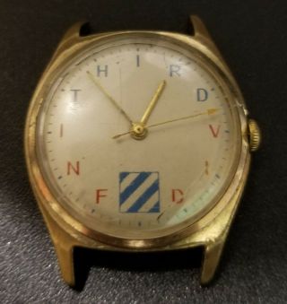 Third Infantry Division Vintage Watch For Repair