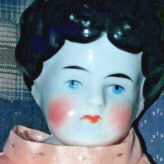 Antique 14 - Inch Brunette China Head Doll In Pretty.