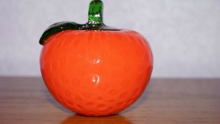 Vintage Murano Italy Orange Fruit 1960 