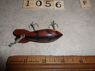 T1056 F VINTAGE WOODEN BOMBER FISHING LURE 3
