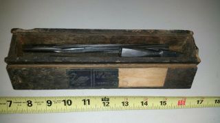 Vintage Collectible Wooden Box The James Swan Co.  & 3 Bits
