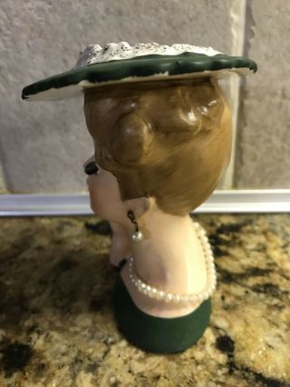 VTG NAPCO I Love LUCY HEAD VASE C3343 W/ FAUX STUD PEARL EARRINGS & NECKLACE 5