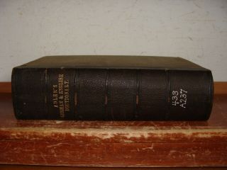 Old DICTIONARY OF GERMAN / ENGLISH LANGUAGES Leather Book 1857 ANTIQUE WORD TERM 2