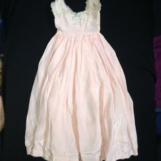 Vintage Madame Alexander Cissy Doll ❤ Pretty Pink Square Neck & Lace Nightgown