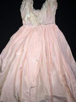 Vintage Madame Alexander Cissy Doll ❤ Pretty Pink Square Neck & Lace Nightgown 3