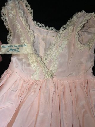 Vintage Madame Alexander Cissy Doll ❤ Pretty Pink Square Neck & Lace Nightgown 4