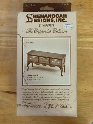 1/12 Scale Chippendale Sideboard Kit 3017 Shenandoah Designs As - Is