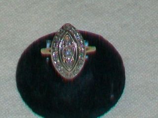 Antique Style Design 14k Gold Diamond Ring,  Size 3,  3.  1 Grams