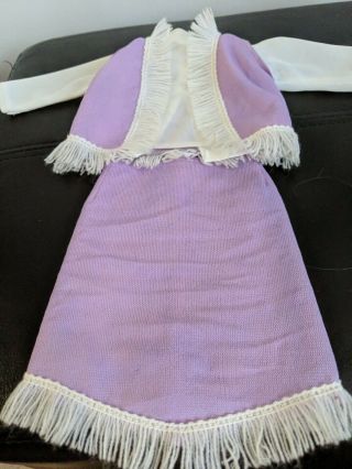 Vtg Factory Made Blouse Vest & Skirt Fashion Fits Ideal Crissy Doll Clothes