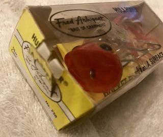 Fishing Lure Fred Arbogast Hula Popper In Clear Body Tackle Box Crank Bait 6