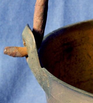 18th century French bronze and iron handled tripod hearth cauldron circa 1780 3