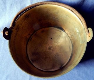 18th century French bronze and iron handled tripod hearth cauldron circa 1780 5