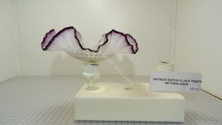 Art Nouveau Glass Dish With Hole To Mount On A Center Piece
