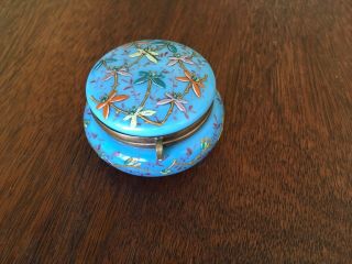 Vintage Dresser Jar With Lid,  Possibly Antique And Hand Painted,  1”x 2 - 1/4”