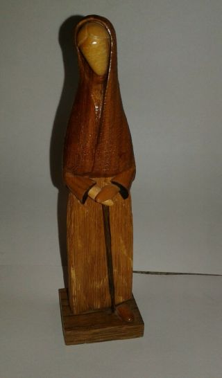 S.  Sitarski & J.  Fedorowicz Of Poland - Wood Carved Old Woman With Cane