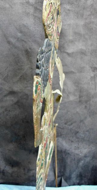 Antique and quality large flat wood Wayang doll,  East Java ca 1920 4