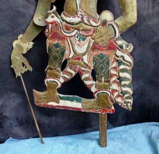 Antique and quality large flat wood Wayang doll,  East Java ca 1920 7