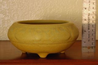 Antique Rookwood Arts & Crafts Footed Cabinet Bowl " Xi " 1911 1351 Yellow Ochre