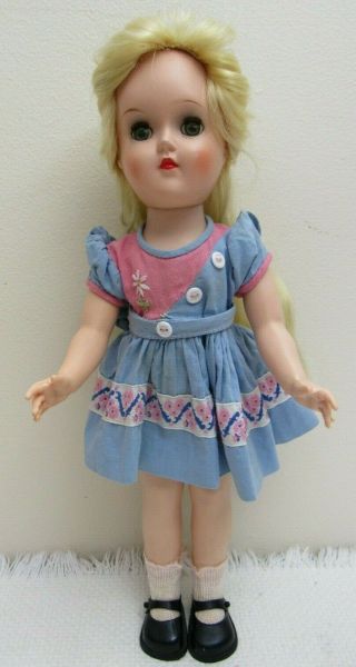 Vintage P90 Ideal Toni Doll 14 " Lemon Blonde Long Hair Dress?