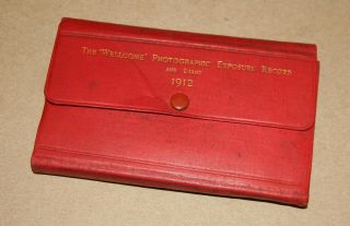 1912 Burroughs Welcome Photographic Exposure Record Antique Photo Accessory