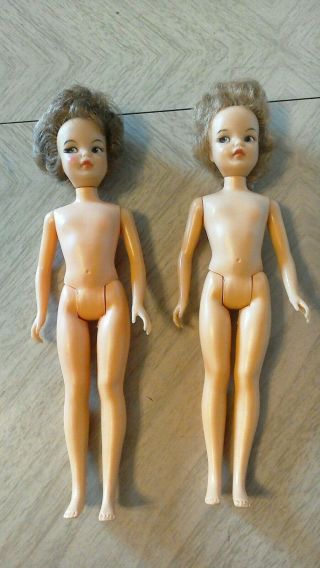 Two Vintage Ideal Pepper Doll 9 Inches Tammy Little Sister 1964 Do - 9