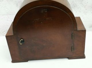 Vintage Enfield Art Deco Wooden Mantle Clock Spares or Repairs 5