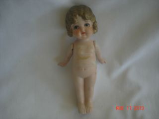 Cute Vtg.  Bisque Made In Japan Flapper Head Undressed 5 1/2 " Doll