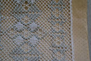 Great antique lace making pillow with 100 plus wooden bobbins 6
