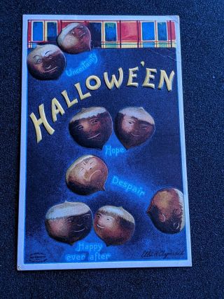 Antique Halloween Postcard Ellen Clapsaddle Circa 1910 Series 978