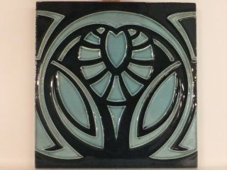 Ernst Teichert Meissen Art Nouveau Tile,  Circa 1905 - 1910