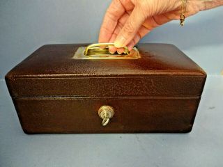 Victorian Travel Jewellery Box With " Bramah " Lock & Key,  C 1880 - 1901.