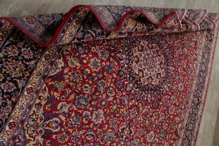 Traditional Oriental Rug Hand - Knotted Wool Collectible Home Decor Carpet 10 x 13 7