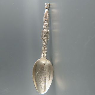 Mt.  Rainier Seattle Washington Totem Pole Sterling Silver Souvenir Spoon