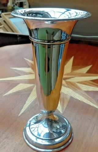 Vintage Walker & Hall Silver Plate Trumpet Vase