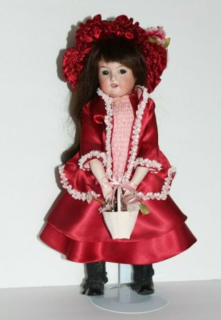 16 " Antique 370 A M 2/0 Dep Bisque Doll With Leather Body