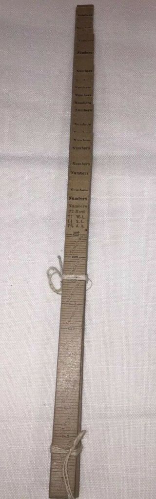 Antique Cardboard Bust Measurement Rulers Victorian Dressmaking Sewing Tools