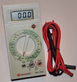 Monacor Dmt - 2400 Multimeter Vintage 80s Current Voltage Ac Dc Classic,  Cables