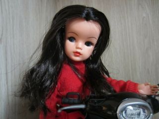 Vintage Sindy doll,  Pedigree,  with motorcycle 7