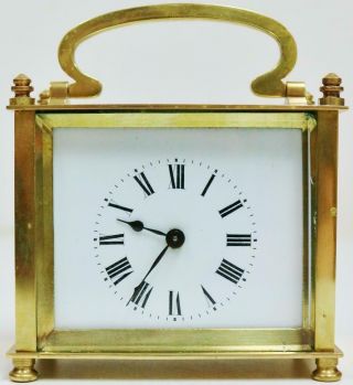 Antique French Unusual 8 Day Timepiece Carriage Clock With Platform Escapement
