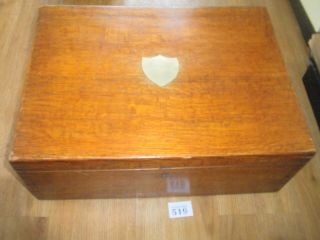 Large Antique Wooden Box With 3 Levels
