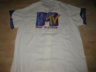 Mtv / Music Television Authentic Mtv Logo Bowling Shirt Rare